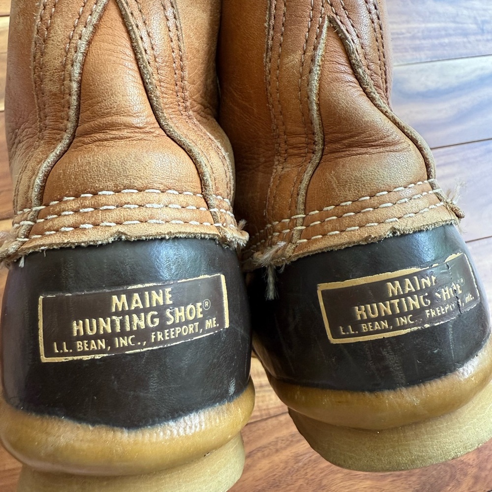 VINTAGE BEAN BOOT Brown and Black Duck Boots - Picture 2 of 10